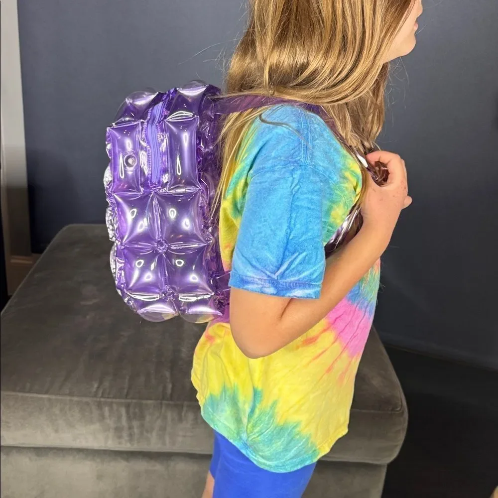 Purple Inflatable Bubble BackPack Foam Ball New in Packaging One Size